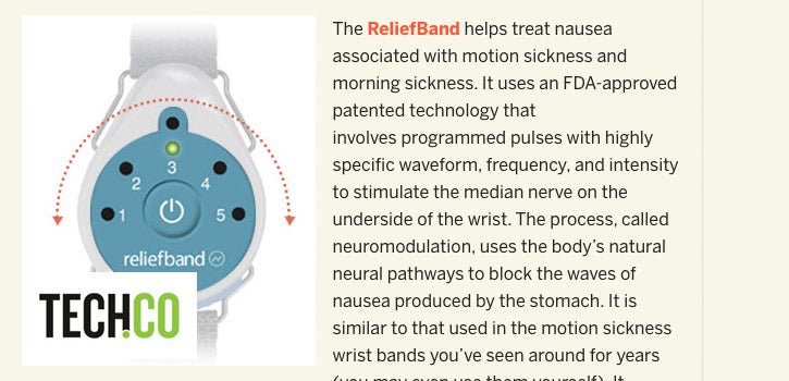 Tech.co – Reliefband Wearable Helps Combat Nausea - Reliefband®